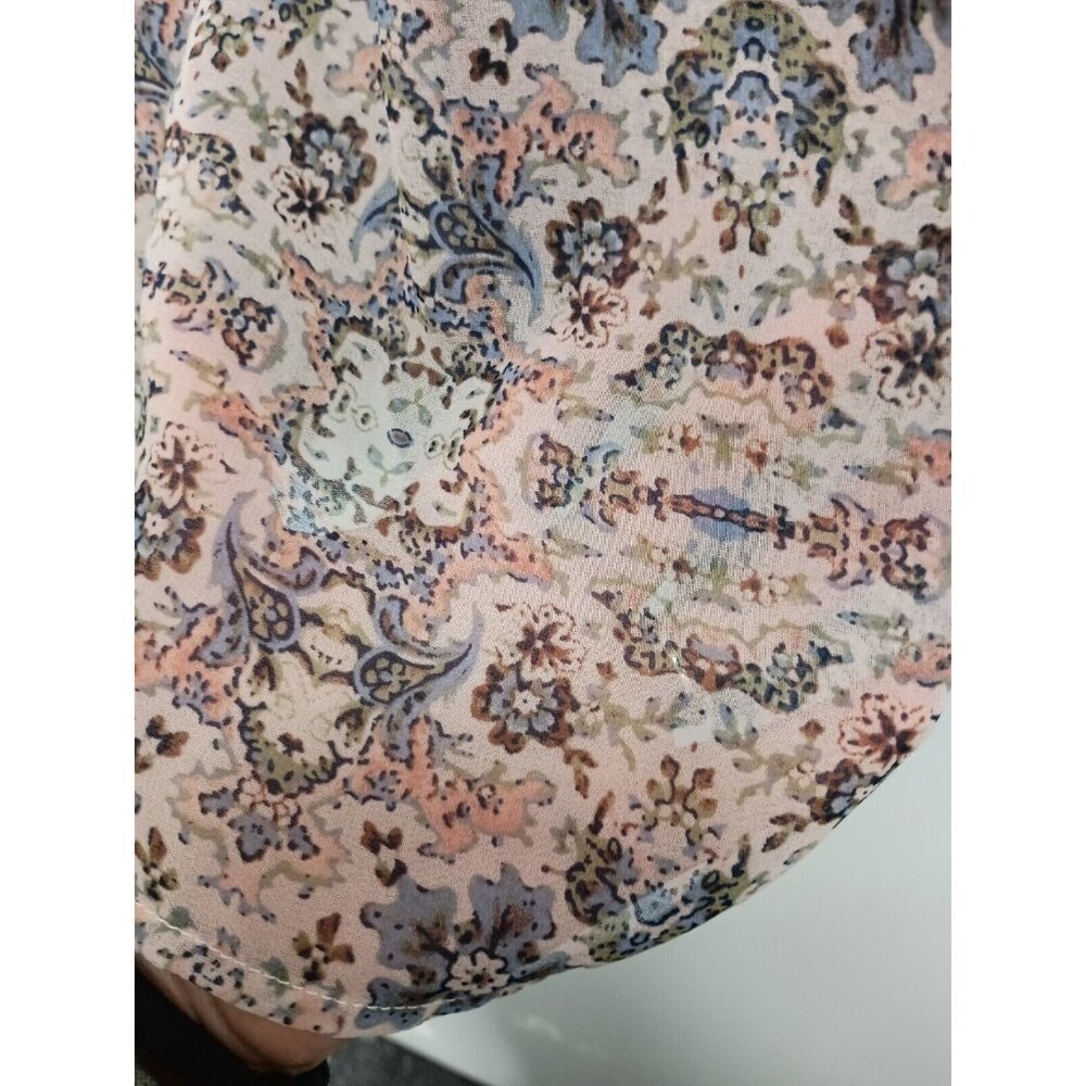 CAbi Womens Siena Chiffon Blouse Top Small Floral Long Sleeve BOHO Fairy 5028 - Picture 6 of 10